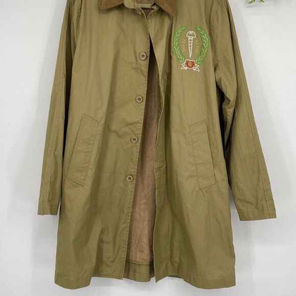 UNIF World Greatest Screw Up Collared Convertible Graphic Trench Coat Parka Y2K - Picture 7 of 16
